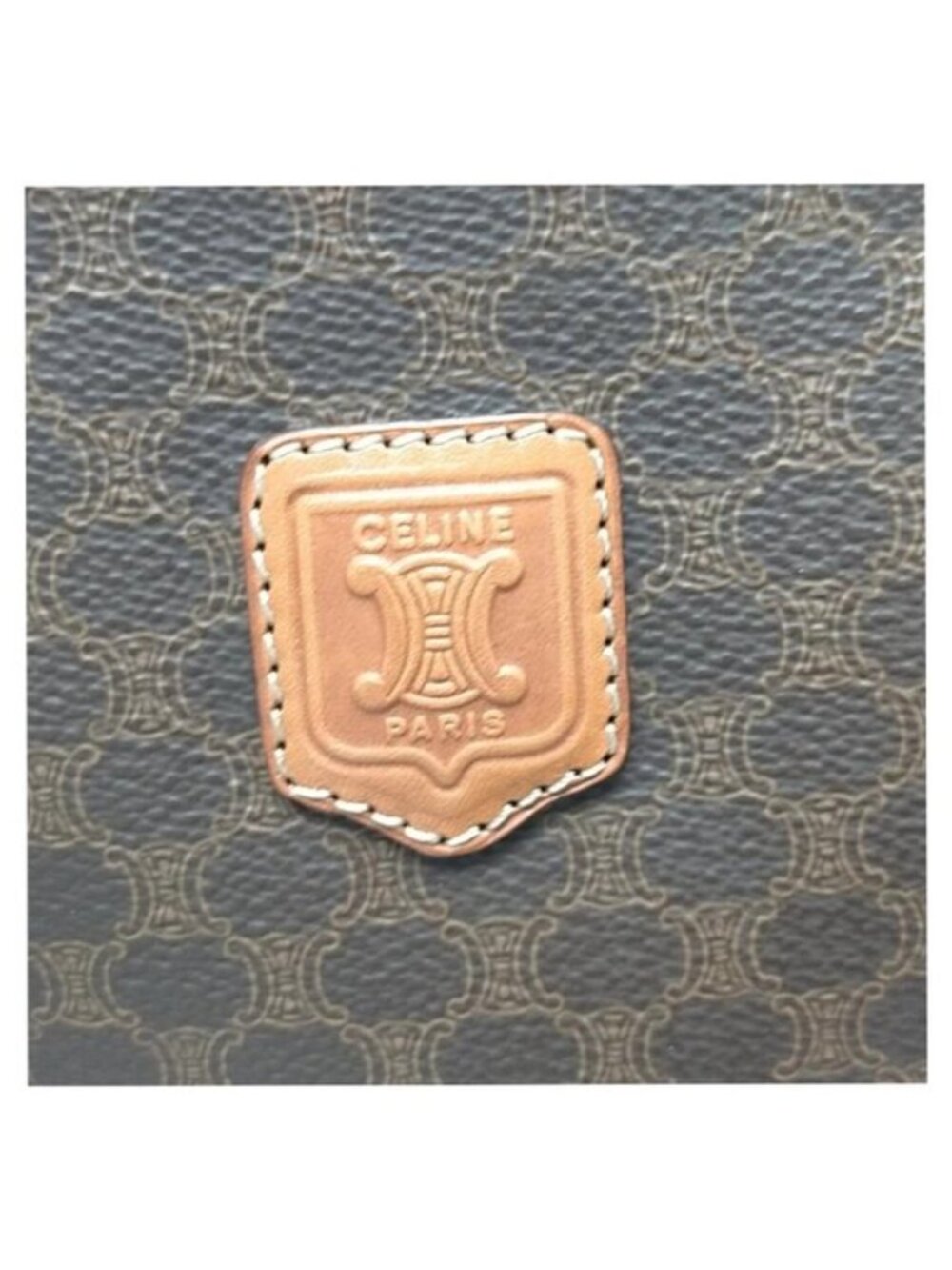 Authentic Celine Macadam Clutch Brown PVC Leather Wristlet Vintage Logo Pouch - Picture 10 of 16